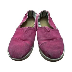 Tom’s Pink Slip-On Canvas Shoes - size 13c